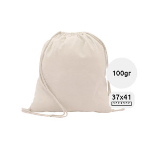 Sacca in cotone con chiusura a coulisse da 100gr 37×41cm