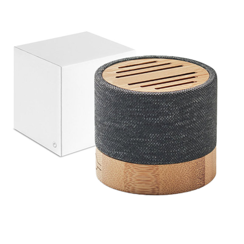 Cassa Wireless 5.0 in RPET e bambù con luce led