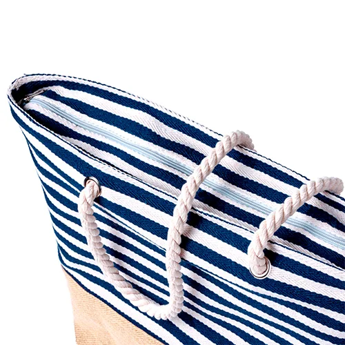 Borsa mare in corone con manici a corda e chiusura con cerniera da 450gr 55x39x15cm