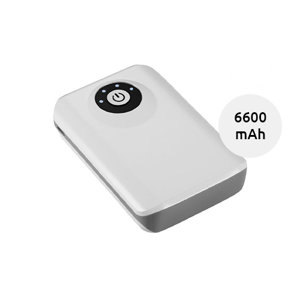 Powerbank in plastica dotato di torcia e led di stato da 6600mAh fornito in scatola regalo