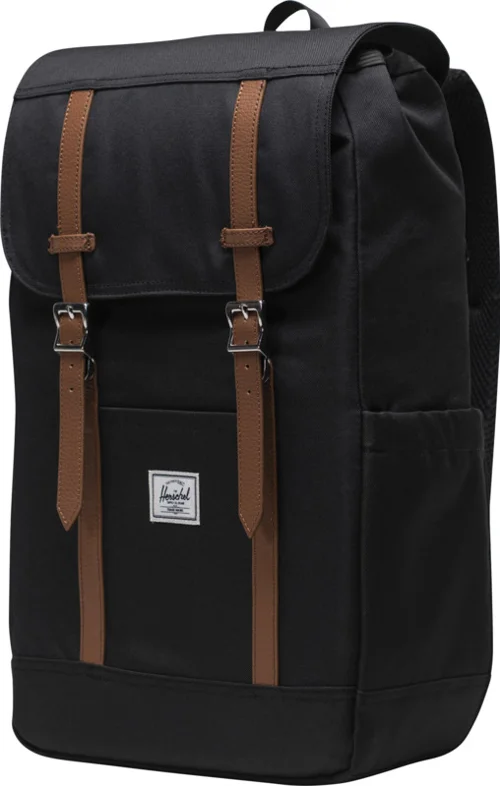 Zaino porta pc da 16" a marchio Herschel Retreat in tessuto riciclato con ampie tasche oggetti e chiusura a coulisse