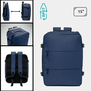 Zaino porta pc 15" da cabina in RPET estensibile con schienale e tracolla imbottiti