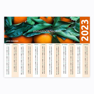 Calendario Poster XL Personalizzato Orizzontale Plastificato