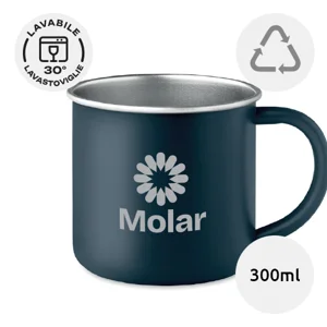 Tazza stile vintage in acciaio inox riciclato da 300ml