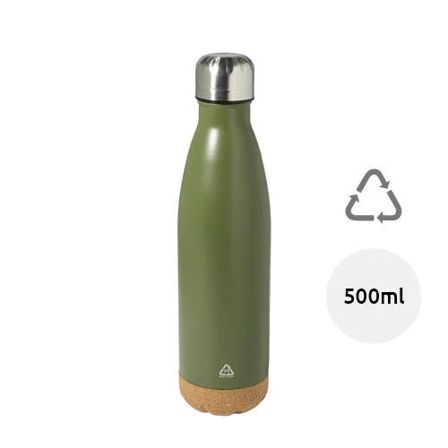 Borraccia termica in acciaio inox a doppia parete e base in sughero 500ml