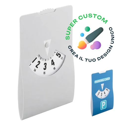 Disco orario in cartoncino plastificato totalmente personalizzabile