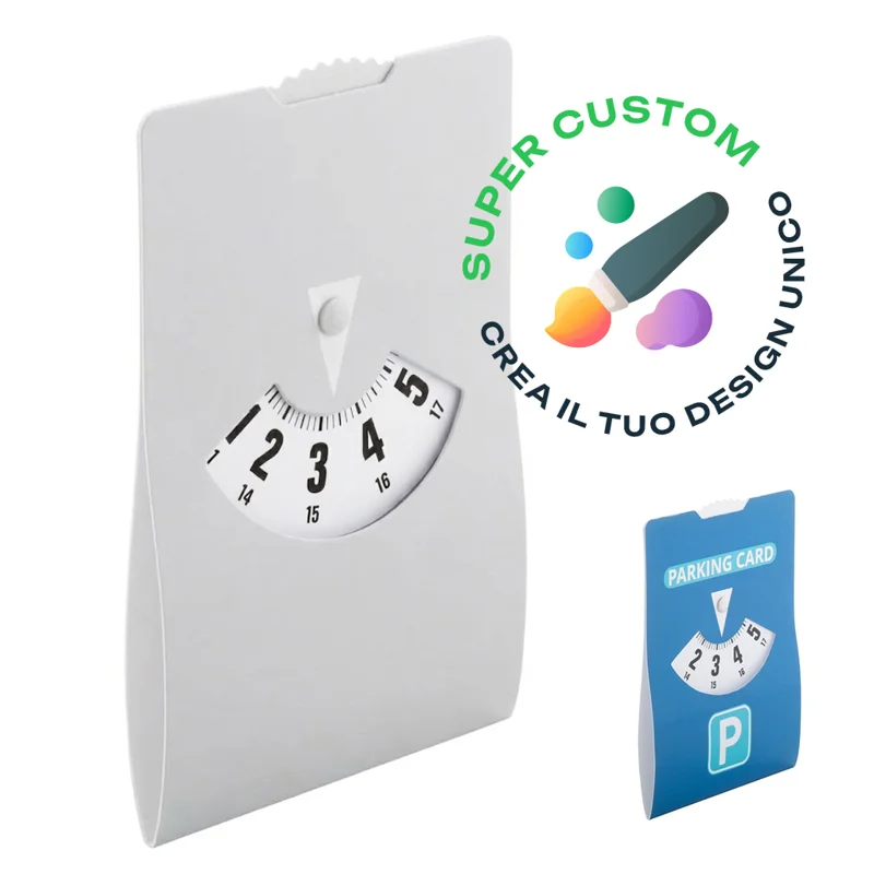 Disco orario in cartoncino plastificato totalmente personalizzabile