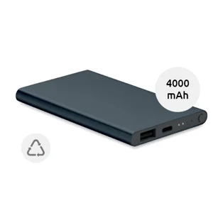 Power bank in alluminio riciclato con porta di tipo-C da 4000mAh 