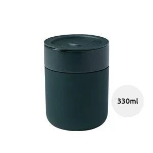 Bicchiere termico in ceramica con involucro in silicone e coperchio in plastica da 330ml