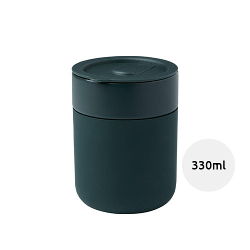 Bicchiere termico in ceramica con involucro in silicone e coperchio in plastica da 330ml