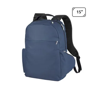 Zaino porta pc multi tasca da 15" in poliestere 600D con bretelle e schienale imbottiti