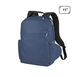 Zaino porta pc multi tasca da 15" in poliestere 600D con bretelle e schienale imbottiti