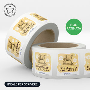 Etichette in bobina classiche stampate su carta non patinata