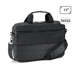 Borsa porta pc da 13" in 840D jacquard con tracolla regolabile e aggancio trolley 36x5x26cm