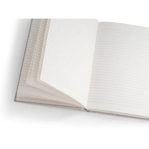 Block note A5 con copertina rigida in materia organica degli elefanti e 120 pagine a righe prodotta con scarti di cotone