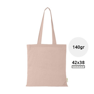 Shopper in cotone organico con manici lunghi da 140gr 38x42cm