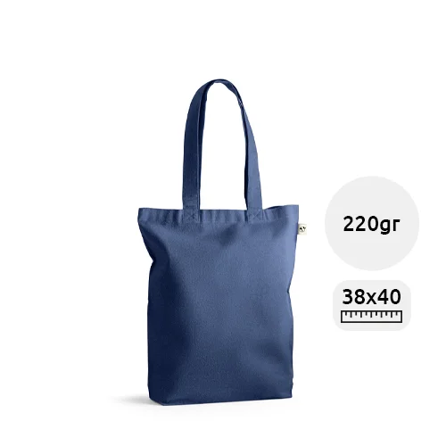 Shopper in cotone biologico da 220gr 38x40x10cm