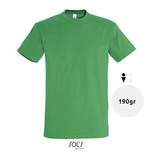 T-shirt da uomo colori assortiti a girocollo taglio regolare 100% cotone 190gr