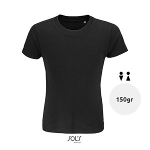 T-shirt da bambino unisex colori assortiti a girocollo taglio aderente 100% cotone biologico 150gr
