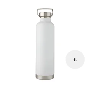 Borraccia in acciaio inossidabile da 1L con isolamento sottovuoto in rame in confezione regalo