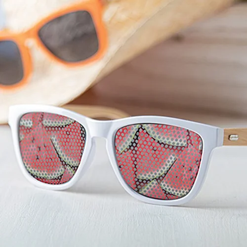 Stampa Adesivo Forato su Lenti