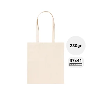 Shopper in cotone con manici lunghi da 280gr 37×41cm
