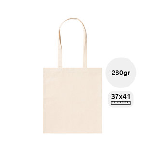 Shopper in cotone con manici lunghi da 280gr 37×41cm