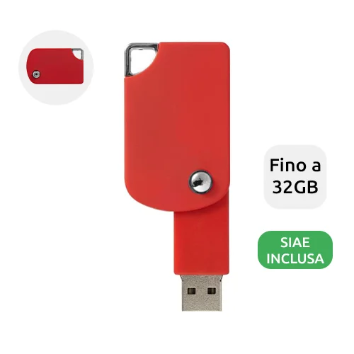 Chiavetta USB in plastica con meccanismo a scatto da 1GB a 32GB