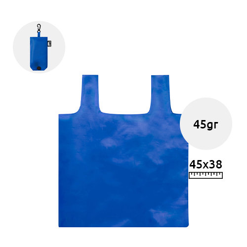 Shopper pieghevole in RPET disponibile in vari colori da 45gr 45x38cm