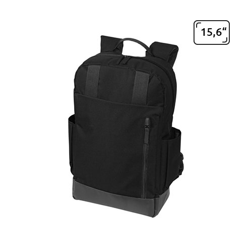 Zaino porta pc da 15.6" in poliestere 300D con patella superiore e organizer frontale