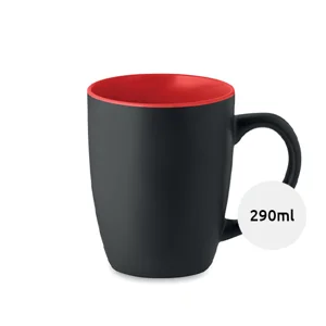 Tazza in ceramica bicolore esterno opaco con interno lucido 290ml