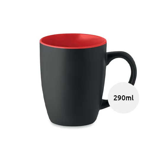 Tazza in ceramica bicolore esterno opaco con interno lucido 290ml