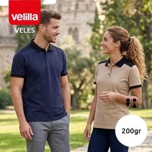 Polo da lavoro VELILLA VELES in poliestere piqué elasticizzata da 200gr