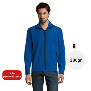 Giacca da uomo in softshell a 2 strati con zip e tasche laterali 280g