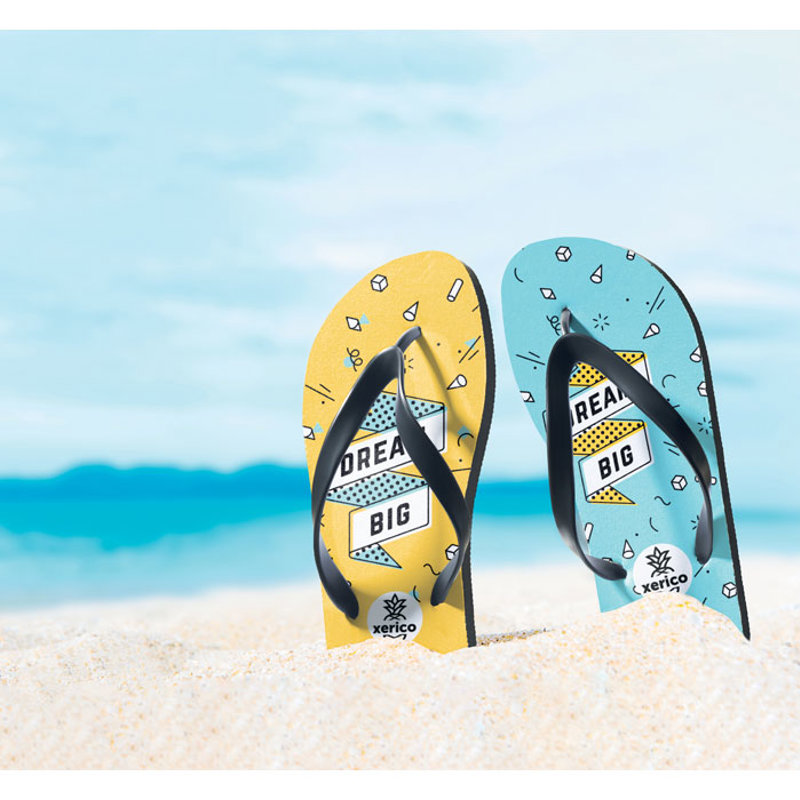 Infradito da spiaggia con strap in PVC taglia 44-46 personalizzabili in sublimazione