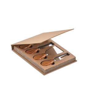 Set di 4 coltelli da formaggio in confezione regalo