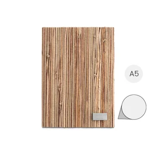Block note A5 con copertina rigida in paglia naturale 192 pagine avorio