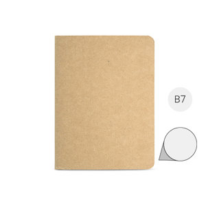 Block Notes B7 in carta riciclata con 60 pagine bianche
