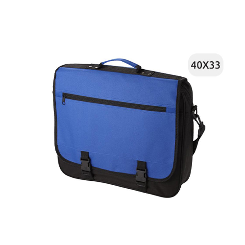 Borsa porta documenti in poliestere 600D con tracolla regolabile e chiusura con fibbie da 11l 40x10x33cm