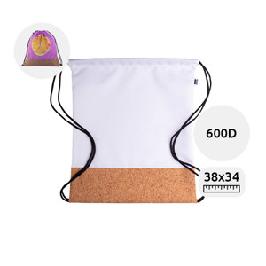 Sacca in RPET e sughero personalizzabile con sublimazione da 600D 34×38cm