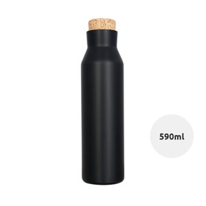 Borraccia da 590 ml con isolamento sottovuoto in rame e tappo in sughero in confezione regalo