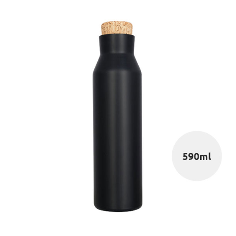 Borraccia da 590 ml con isolamento sottovuoto in rame e tappo in sughero in confezione regalo