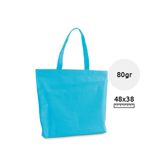 Shopper in TNT grande a soffietto con manici lungh e da 80gr 48x38x8cm