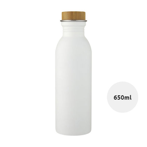 Borraccia in acciaio inossidabile da 650 ml con tappo in bambù