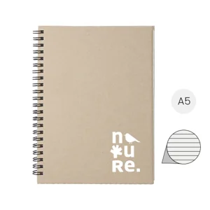 Block notes A5 con fogli a righe in carta riciclata