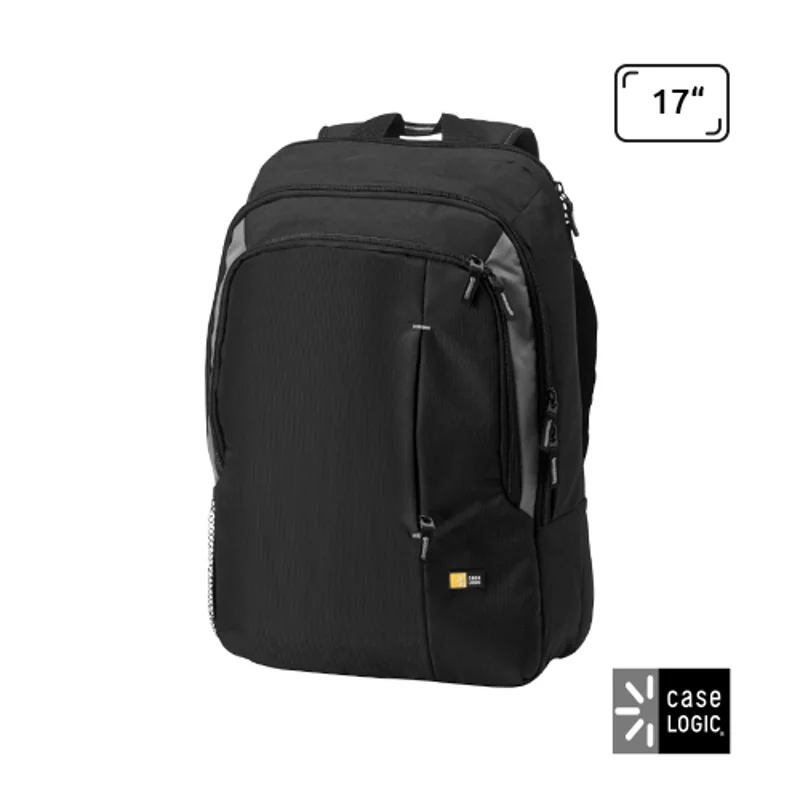 Zaino porta pc Case Logic da 17'' in nylon con pannello organizer e tasca di sicurezza