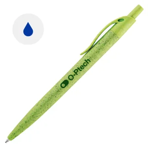 Penna a sfera in fibra di grano e ABS disponibili in vari colori con meccanismo a scatto e  refill blu