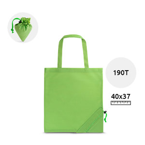 Shopper pieghevole in Poliestere con manici lungh disponibile in vari colorii da 190T 37x40cm
