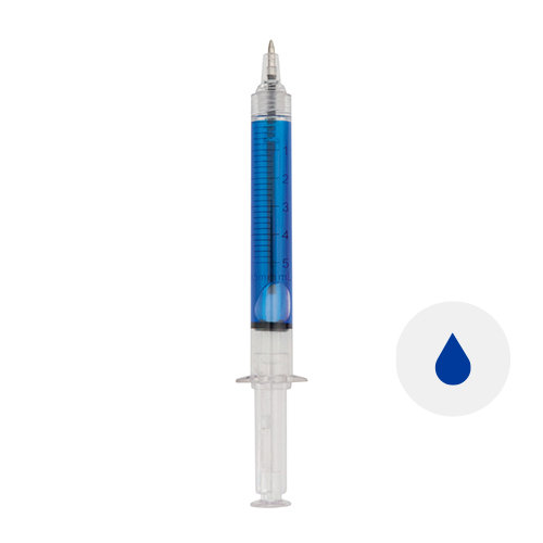 Penna a sfera a forma di siringa refill blu ø11×127 mm