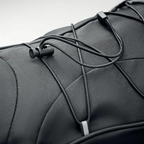 Zaino in RPET 600D con dettagli riflettenti per alta visibilità e tasche laterali in rete 29x16x46cm